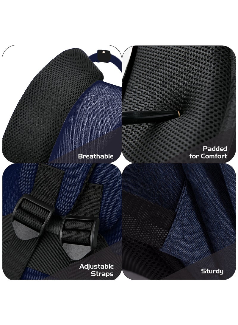 Little Story 2 In 1 Diaper Bag With Sanitizer Bottle Keychain And Stroller Hooks - Blue  - Image 4