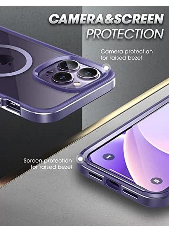 SupCase - Unicorn Beetle Edgemag Case For Iphone 14 Pro 6.1" Compatible With Magsafe Slim Frame Clear Protective Case With Built In Screen Protector Mauve - Image 1