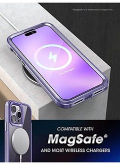 SupCase Unicorn Beetle Edgemag Case For Iphone 14 Pro 6.1" Compatible With Magsafe Slim Frame Clear Protective Case With Built In Screen Protector Mauve  - Image 3
