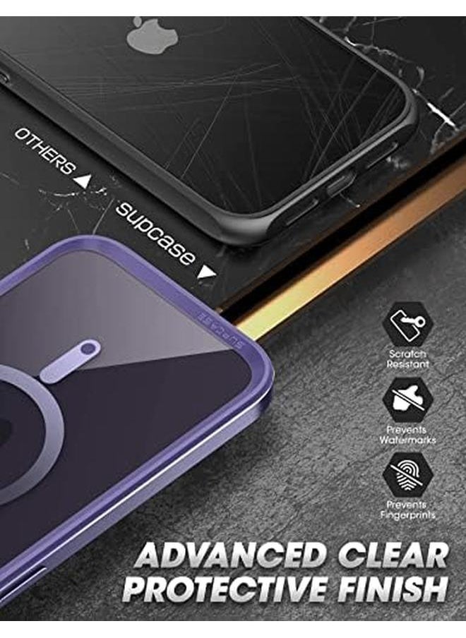 SupCase - Unicorn Beetle Edgemag Case For Iphone 14 Pro 6.1" Compatible With Magsafe Slim Frame Clear Protective Case With Built In Screen Protector Mauve - Image 1