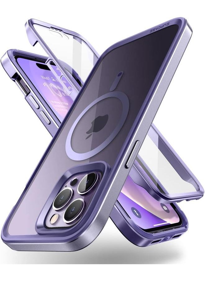 SupCase - Unicorn Beetle Edgemag Case For Iphone 14 Pro 6.1" Compatible With Magsafe Slim Frame Clear Protective Case With Built In Screen Protector Mauve - Image 1
