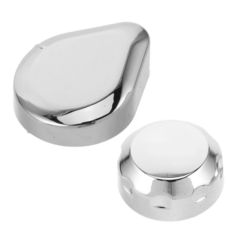 Chrome Plated Push Start Button Cover Set 2Pcs for Honda GL1800 Motorcycle Audio Control - Image 2