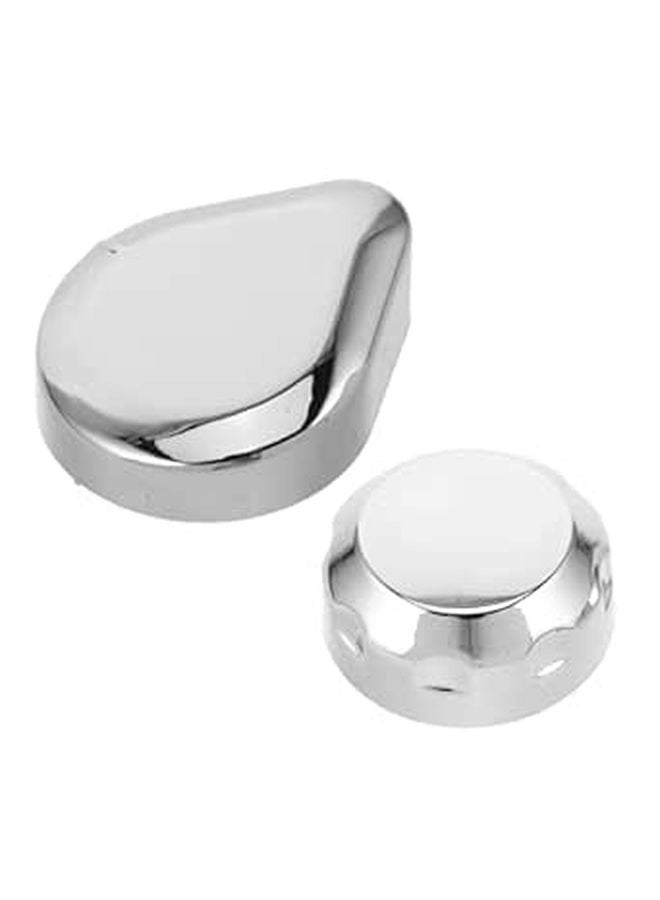 Chrome Plated Push Start Button Cover Set 2Pcs for Honda GL1800 Motorcycle Audio Control - Image 1