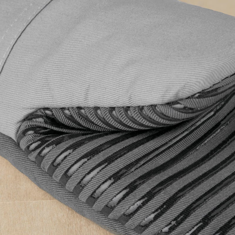 KitchenAid Beacon Two-Tone Non-Slip Oven Mitt Set  Cool Grey/Frost Grey  5.75""x13""  2 Piece - Image 3