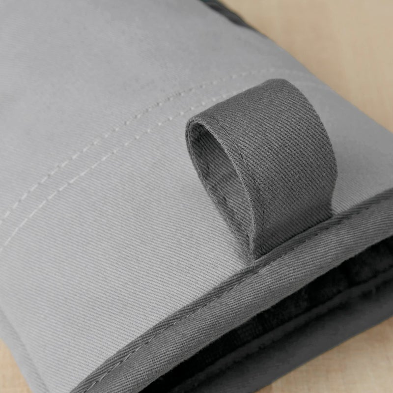 KitchenAid Beacon Two-Tone Non-Slip Oven Mitt Set  Cool Grey/Frost Grey  5.75""x13""  2 Piece - Image 4