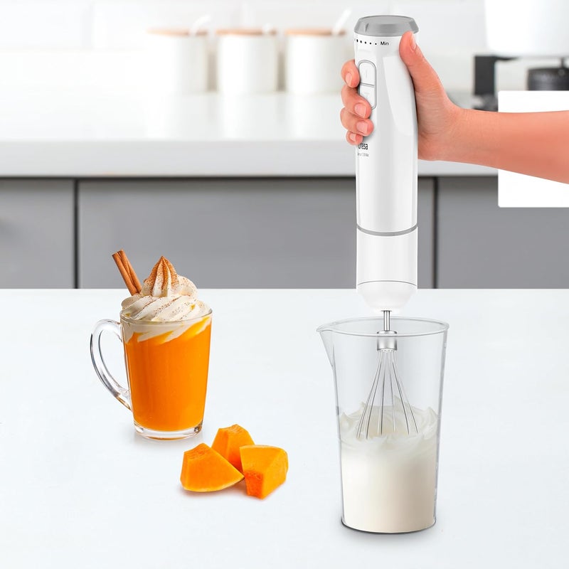 Ufesa Venus Max 1200W Hand Blender with Turbo Function, 4 Stainless Steel Blades, Variable Speed, Splash Proof Design, 3-in-1 Set with Chopper, Whisk and Measuring Cup - Image 2