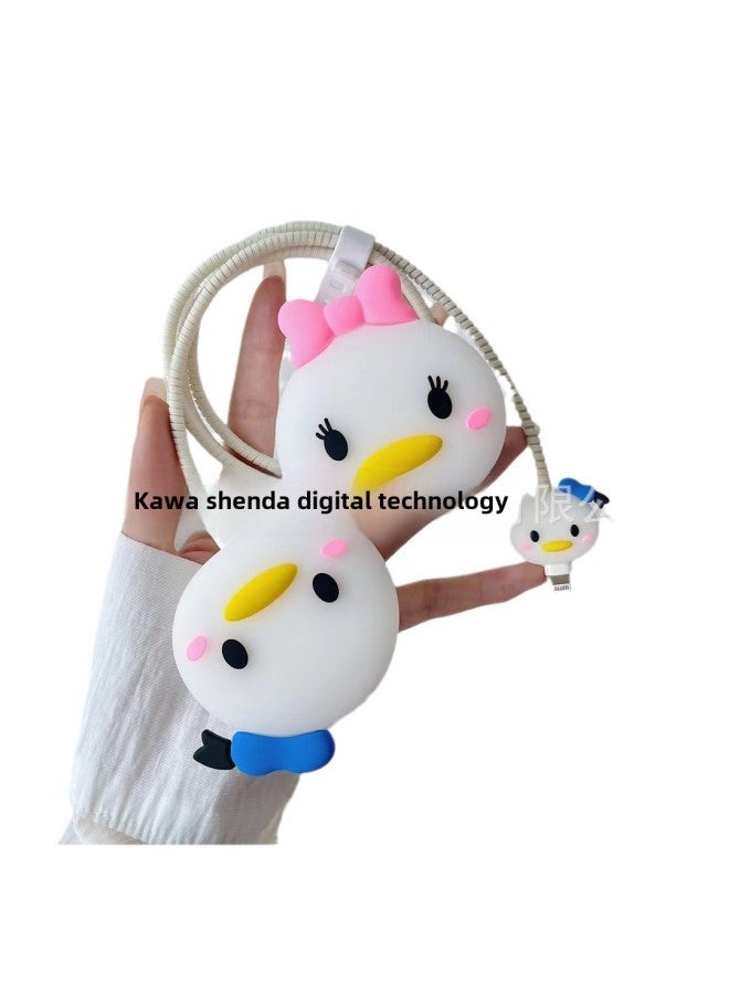Suitable For Apple 18w Charger Protective Cover Barpene Charging Head Protective Cover 20W Protective Cover Data Line Protective Cover-Specifications:136.barbie FanCharger Protective Case-4 Piece Set  - Image 5