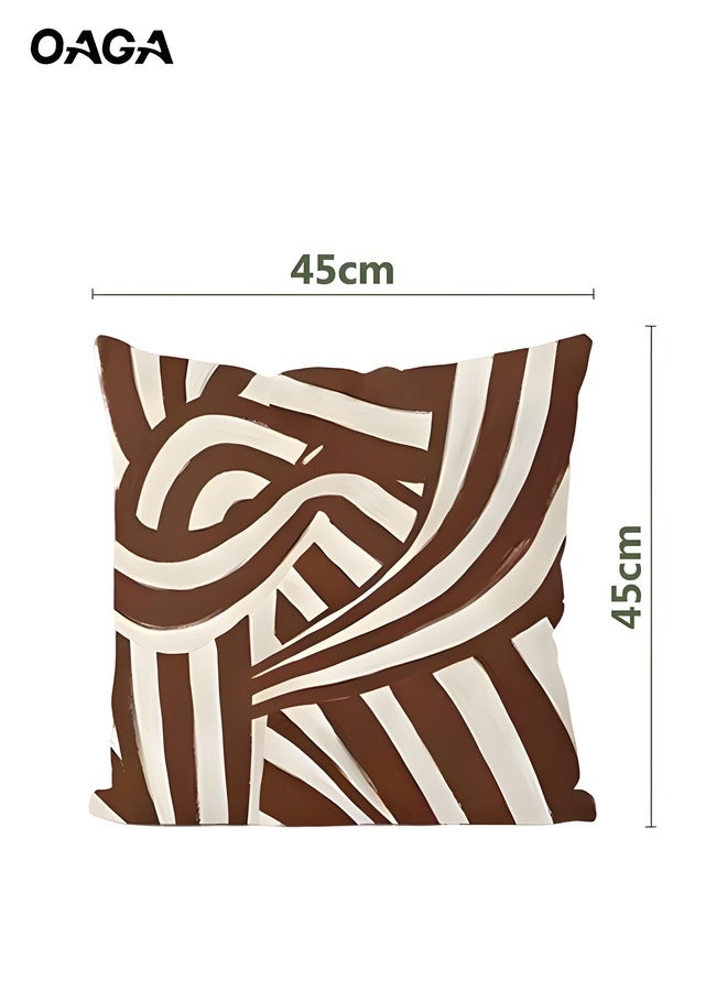 OAGA Cushion Covers Set of 4, Throw Pillow Cover, Abstract Modern Decorative Couch Pillow Case 45cm x 45cm, For Living Room Sofa Car Couch Bed Pillowcases 18x18 inches (Double sided pattern) - Image 4