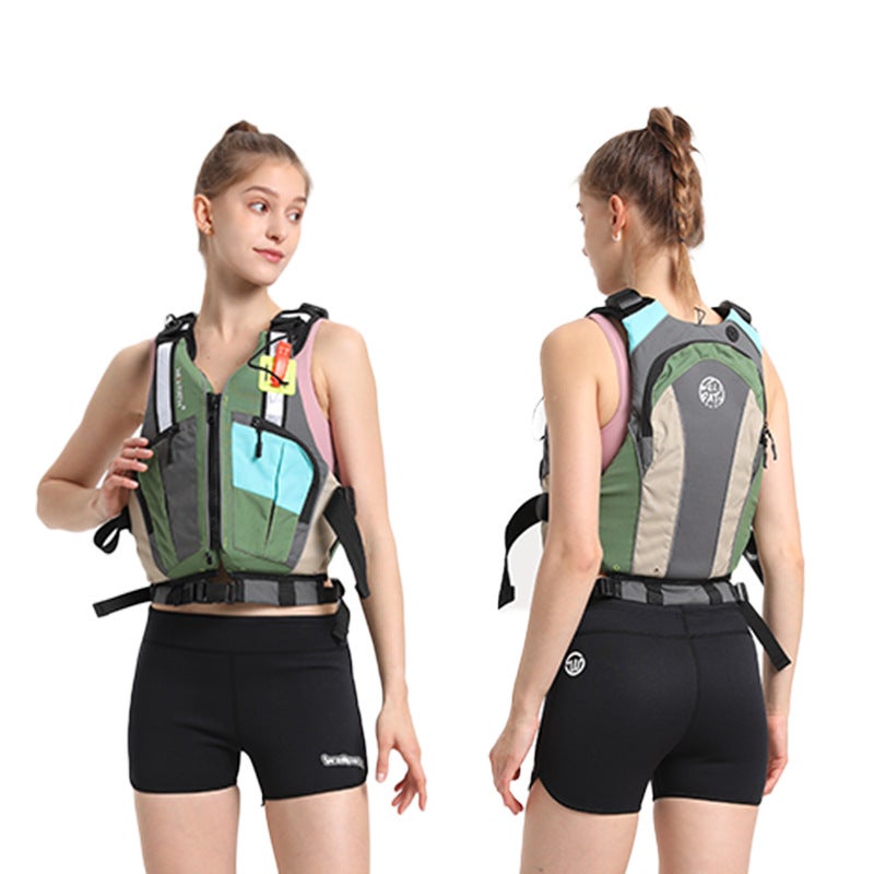 Vipas 100N Adult Life Vest High Buoyancy Fishing Boating Green XXL 