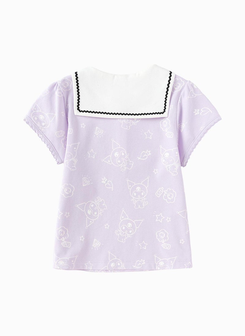 Balabala Toddler Girls Round neck short-sleeved T-shirt - Image 2