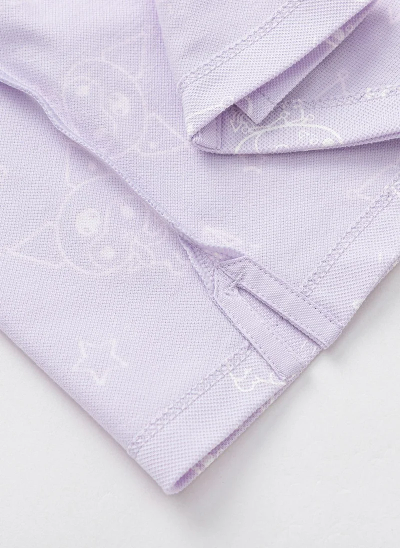 Balabala Purple Toddler Girls Round v-neck short-sleeved T-shirt for Women | Best Price UAE