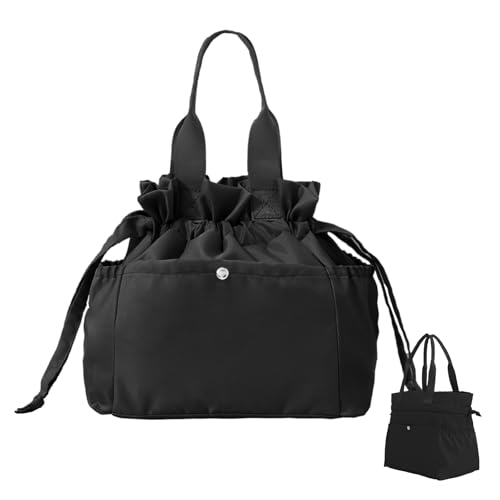 MEXS Lunch Bag for Women Reusable Drawstring Insulated Lunch Box Stain-Resistant Large Cinch Closure Lunch Bags for Work Office - Image 2