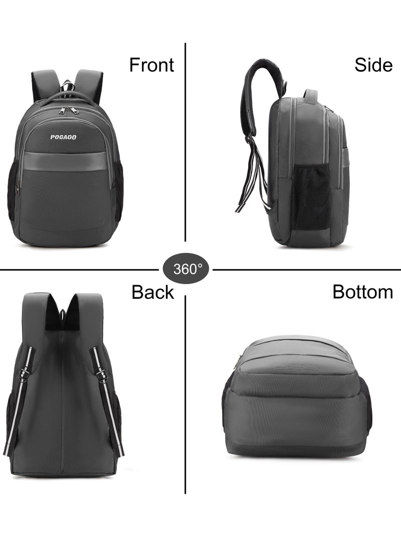 بوجاجو حقيبة ظهر عصرية للرجال من POGAGO - حقيبة ظهر للمدرسة والكمبيوتر المحمول ذات سعة كبيرة ومقاومة للماء، تناسب أجهزة الكمبيوتر المحمولة مقاس 15-17 بوصة - Image 3