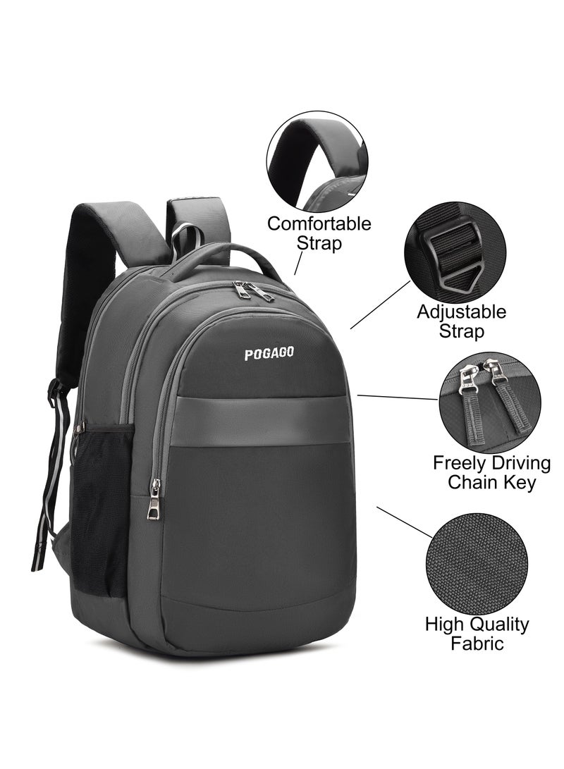 بوجاجو حقيبة ظهر عصرية للرجال من POGAGO - حقيبة ظهر للمدرسة والكمبيوتر المحمول ذات سعة كبيرة ومقاومة للماء، تناسب أجهزة الكمبيوتر المحمولة مقاس 15-17 بوصة - Image 4