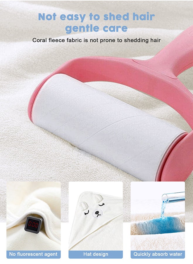 URbazaar Kids Hooded Bath Towel, Super Soft and Absorbent Natural Microfiber for Baby Girls and Boys (105*105 whtie)  - Image 5
