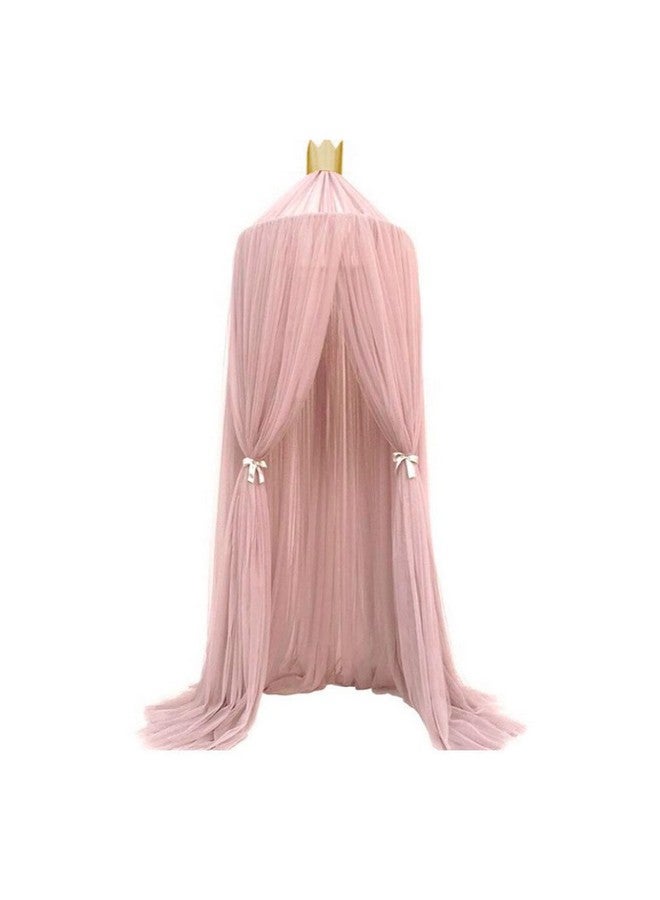 Zunate Princess Girls Fairy Dream Tent, Lace Chiffon Netting, Elegant Kids Bed Canopy Netting for Baby Crib with Dome Netting, Girls Queen Size Canopy Bed Curtains, Gray, White - Image 1