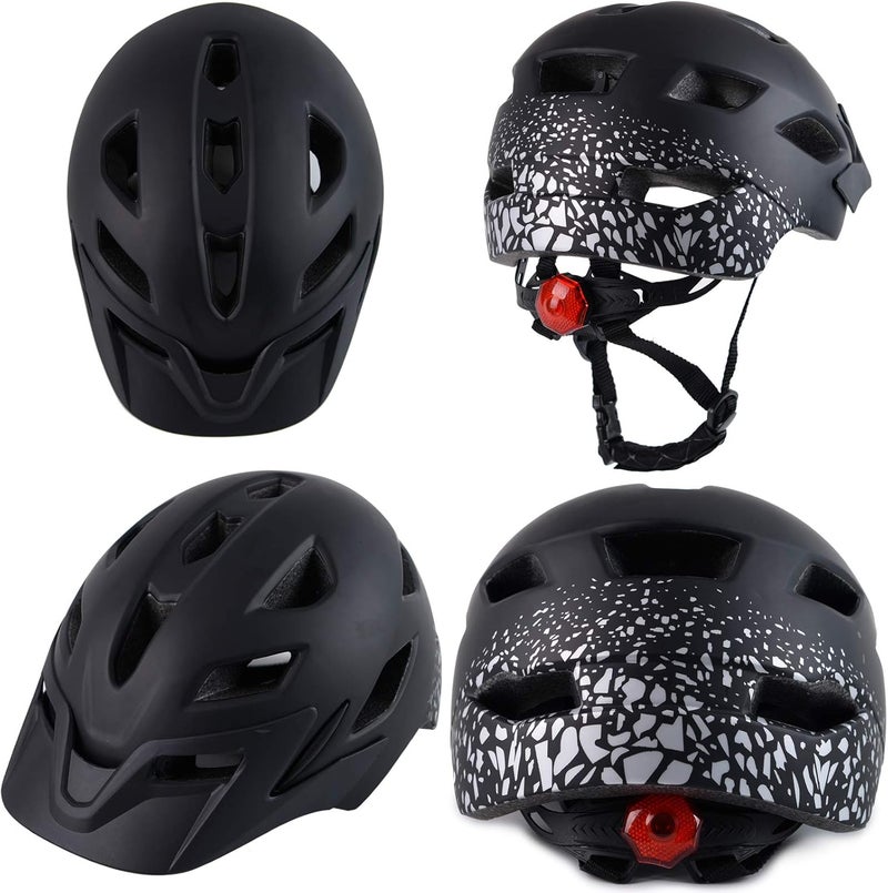 Bavilk Kids Bike Helmet, Kids Boys Girls Bike Helmets with LED Light Detachable Visor Children Youth Teen Multi-Sport for Skating Cycling Scooter Skateboard Adjustable & Lightweight 19.7"-22.4" - Image 2