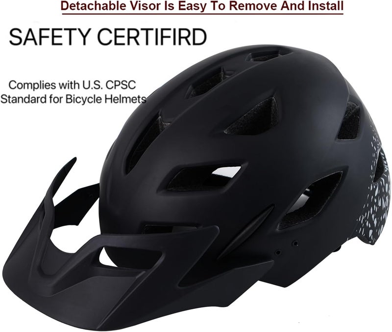 Bavilk Kids Bike Helmet, Kids Boys Girls Bike Helmets with LED Light Detachable Visor Children Youth Teen Multi-Sport for Skating Cycling Scooter Skateboard Adjustable & Lightweight 19.7"-22.4" - Image 3