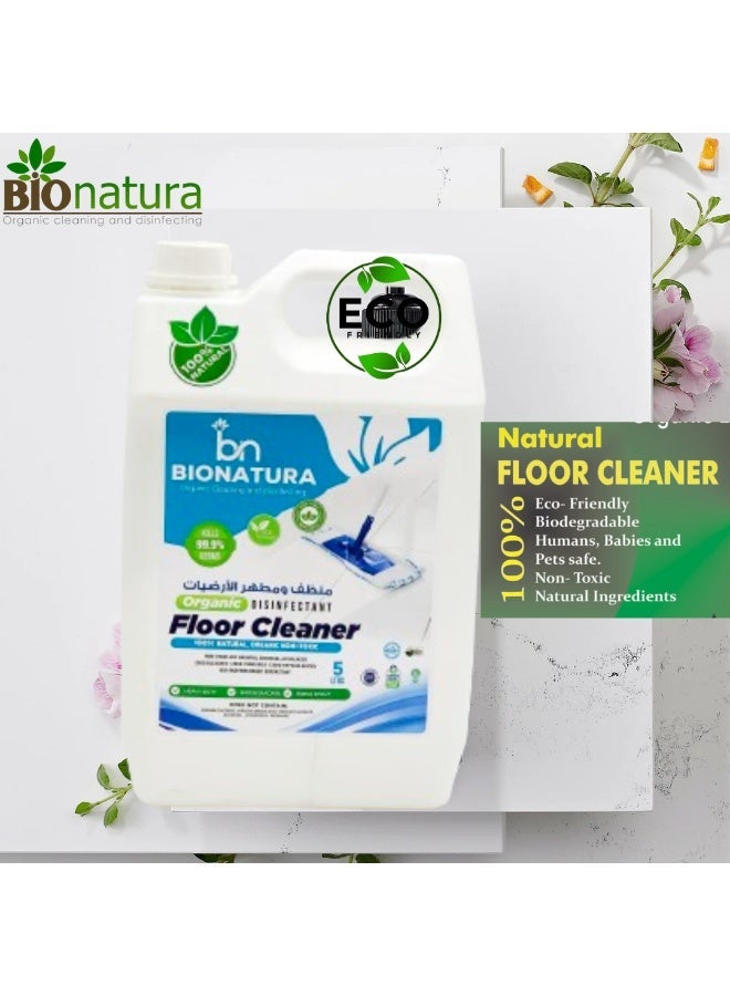 بيوناتورا BioNatura Organic Floor Cleaner | 5 Litres | Eco-Friendly Disinfectant | Fresh Scent | Safe for All Floor Types | Non-Toxic, Plant-Based Formula - Image 5