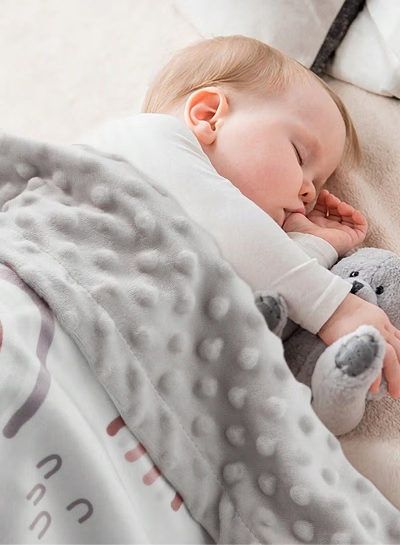 MIXDE Kids Baby Blanket Newborn Gifts, Soft Plush Blankets with Dotted Backing, Fleece Fabric Essentials for Unisex, Toddlers, Boys Girls 75x100cm - Image 5