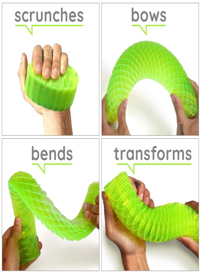 Morf Fidget Sensory Spring Green - Bendy Elastic Fidget Toy for Kids, Dynamic Spring Toy with Color Transitions, Perfect for Sensory Play and Fidget Toys for Adults - Image 3