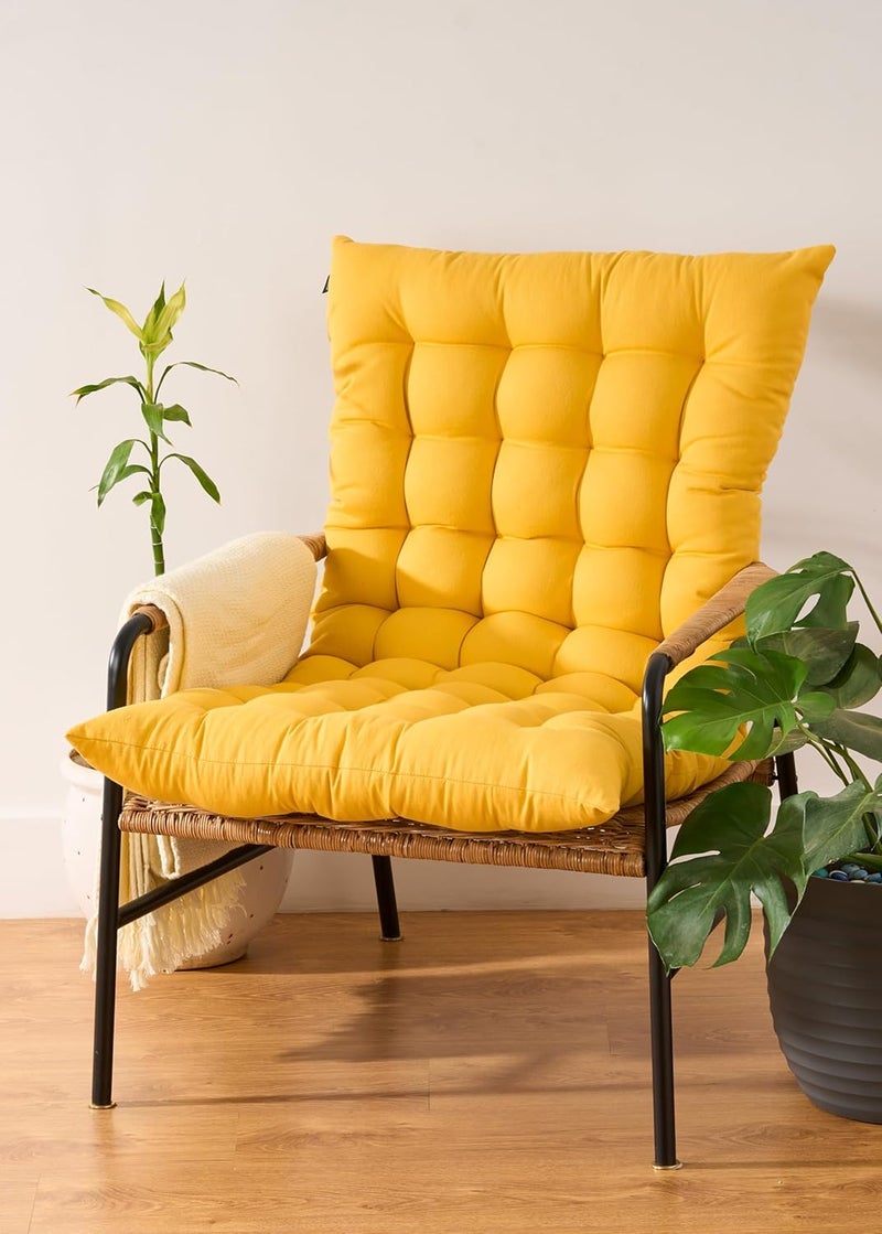 SKANDA FAB فرشة أرضية مربعة من القطن مقاس 60×120 سم، راحة فاخرة وحشوة من الألياف الدقيقة للتأمل | وسادة مقعد | للأطفال | وسائد أرضية | للحيوانات الأليفة | وسادة جلوس أرضية | وسادة كرسي | لون الخردل (عبوة من 1) - Image 1