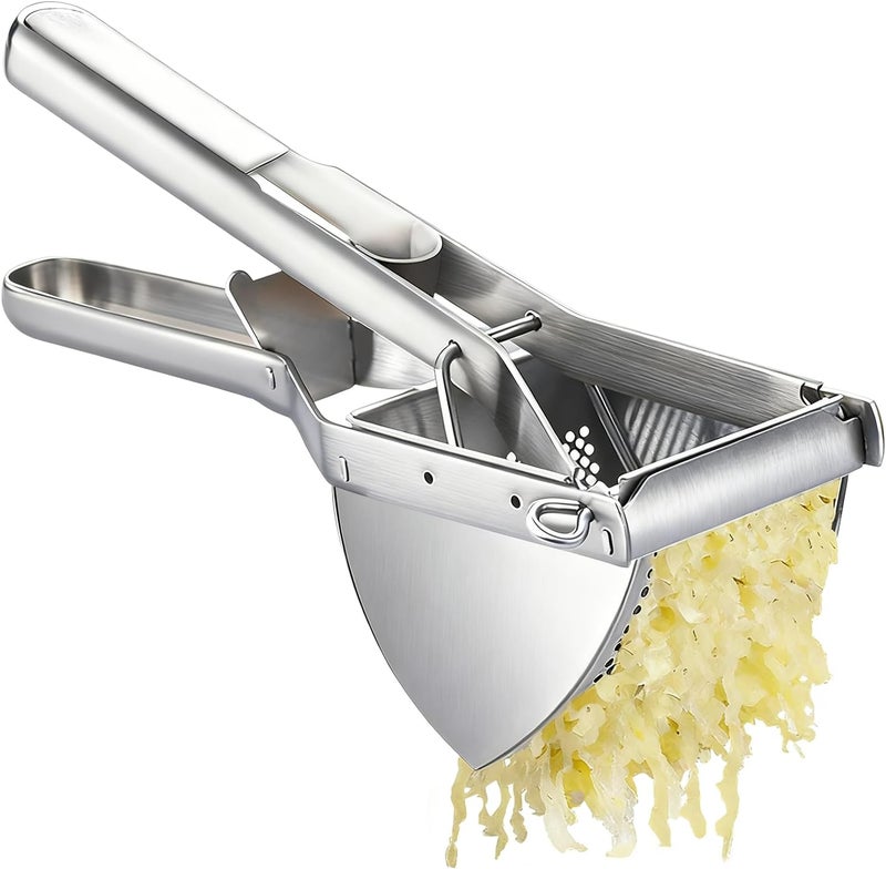 METLUCK Potato Ricer, Large 22oz Potato Ricer Potato Masher Stainless Steel Heavy Duty for Smooth and Fluffy Mashed Potatoes - Image 1
