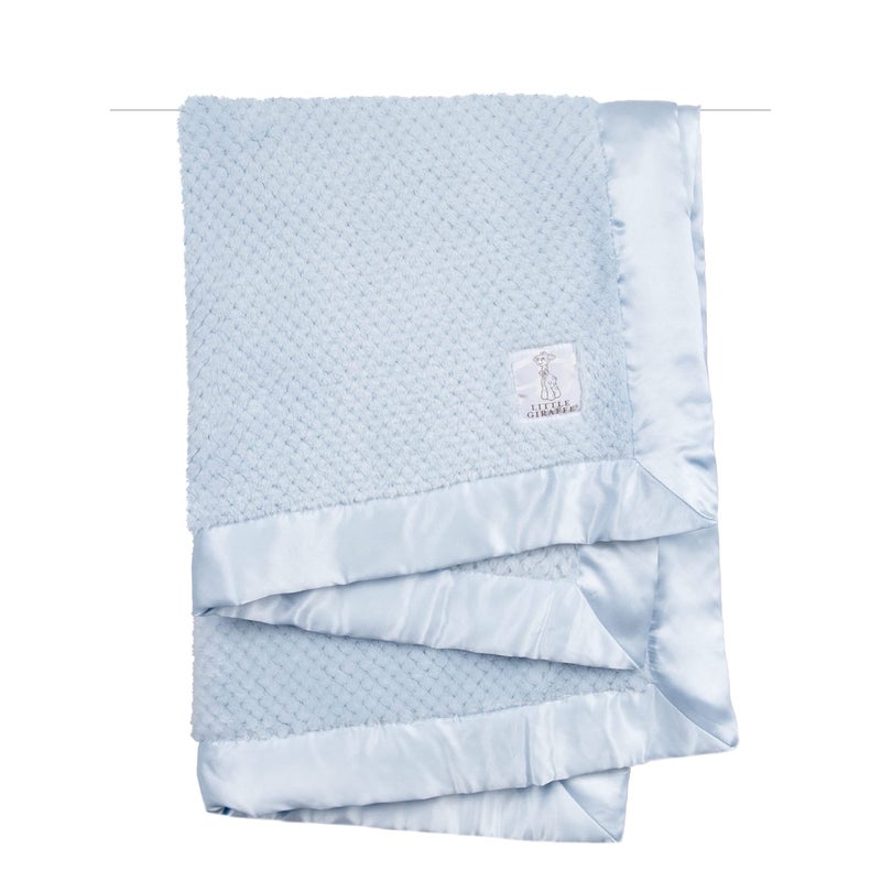 Little Giraffe Honeycomb Baby Blanket 29 x 35 Blue