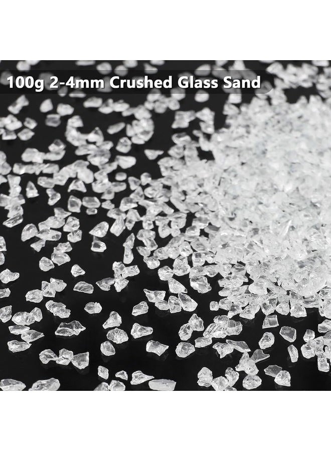 BONNY BOXX Irregular Crushed Glass Chips Sprinkles, 100g Metallic Chunky Glitter Stones for Nail Art, Resin Mold Filler, DIY Crafts, Vase Filler, Jewelry Making (Clear) - Image 4