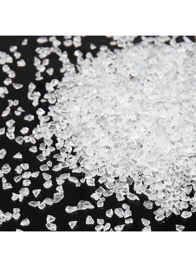 BONNY BOXX Irregular Crushed Glass Chips Sprinkles, 100g Metallic Chunky Glitter Stones for Nail Art, Resin Mold Filler, DIY Crafts, Vase Filler, Jewelry Making (Clear) - Image 1