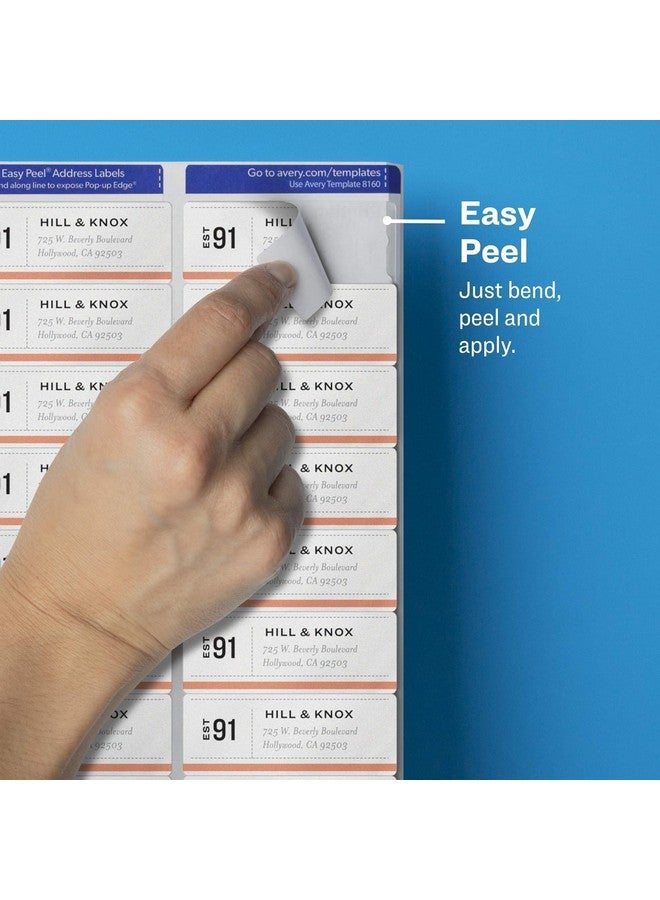 Avery Zweckform Avery Easy Peel Clear Address Labels For Laser Printers 1 X 2.625 2 Pk (15660) - Image 3
