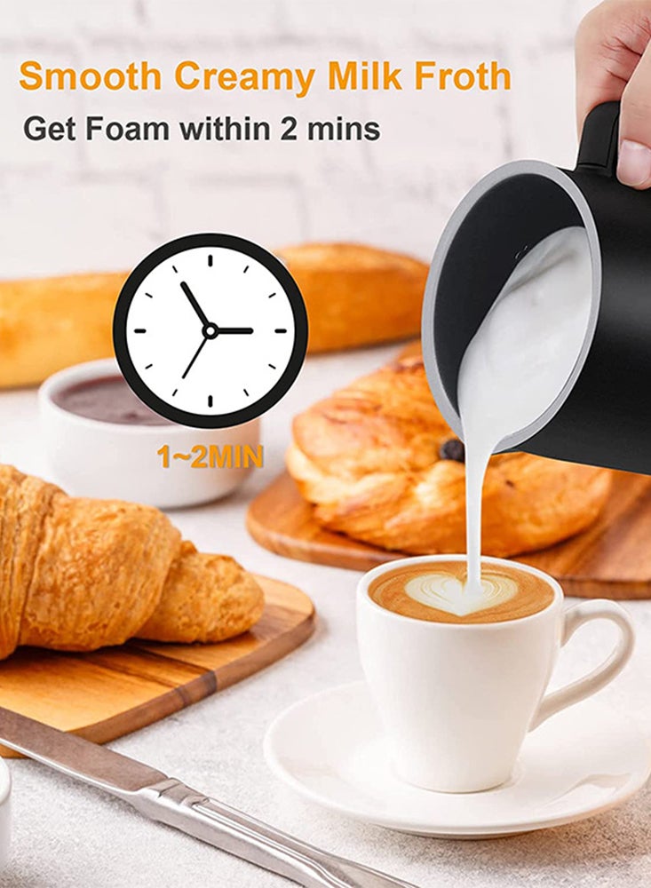 بيرفيي جهاز خلاط الحليب الكهربائي 4 في 1، والمدفئ الذاتي بسعة 10.5 أوقية، يعمل تلقائياً على إعداد الرغوة للقهوة واللاتيه والكابتشينو والماكياتو والشوكولاتة الساخنة، براحة تامة للرغوة الساخنة والباردة - Image 2