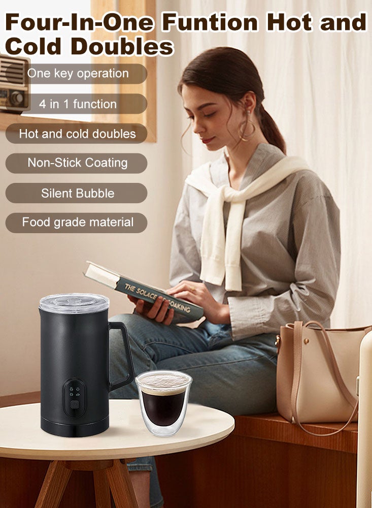 بيرفيي جهاز خلاط الحليب الكهربائي 4 في 1، والمدفئ الذاتي بسعة 10.5 أوقية، يعمل تلقائياً على إعداد الرغوة للقهوة واللاتيه والكابتشينو والماكياتو والشوكولاتة الساخنة، براحة تامة للرغوة الساخنة والباردة - Image 5