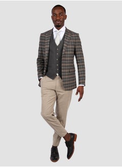 D'S DAMAT DS Damat Grey Slim Fit Combination Suit  - Image 3
