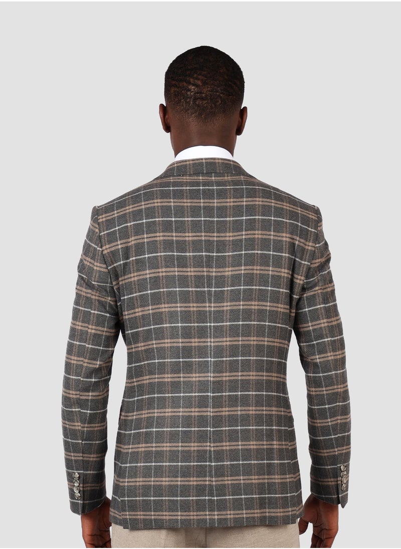 D'S DAMAT DS Damat Grey Slim Fit Combination Suit  - Image 4