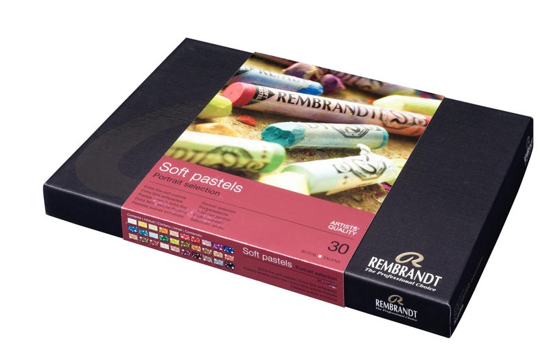 Rembrandt Royal Talens Soft Pastels General Wood Box Set, 30 Stick - Image 3