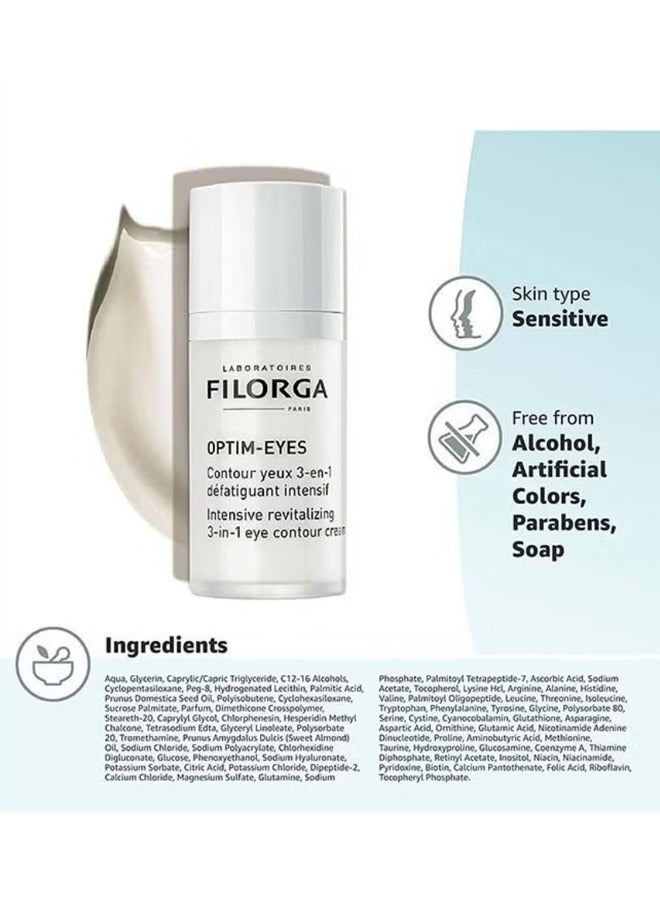لابوراتوريز فيلورجا Optim Eye Contour des yeux محيط العين الهالات السوداء الانتفاخ - التجاعيد - Image 2