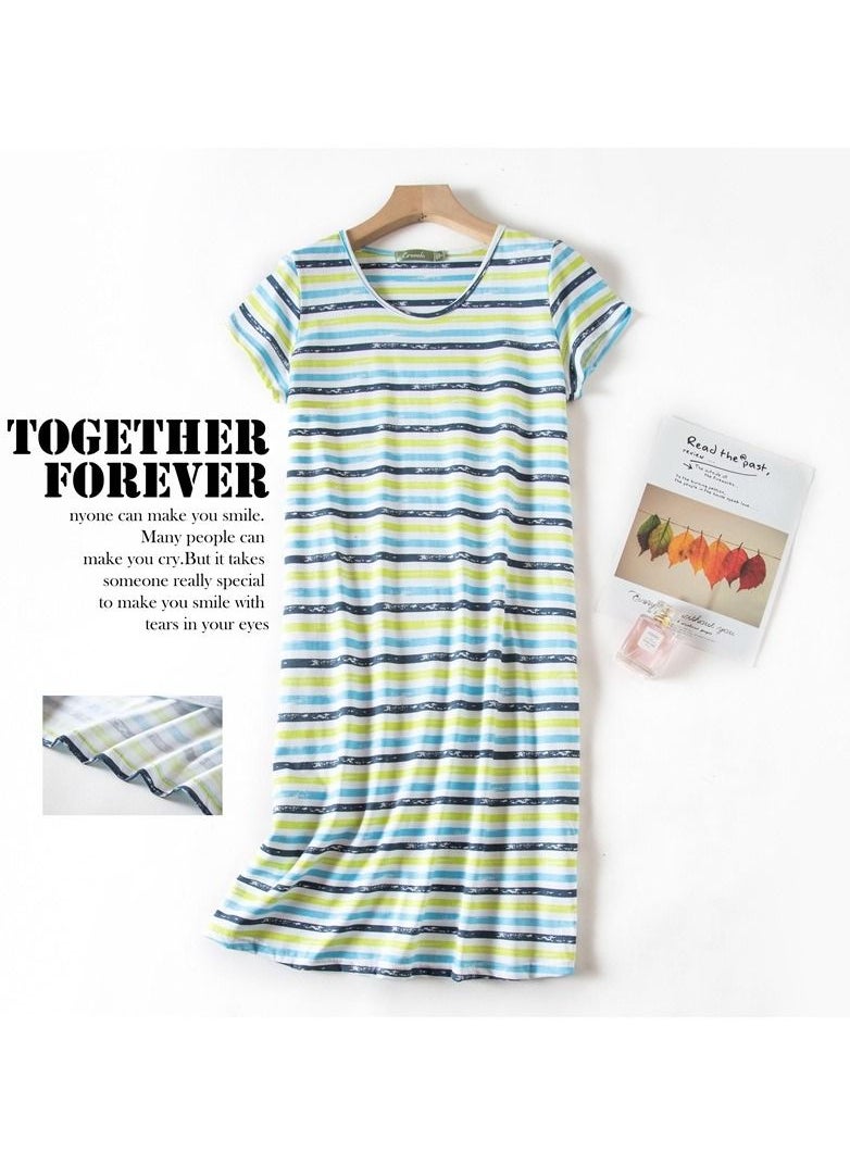 Generic - Cute Cartoon Cotton Homewear Knitted Sweet Large Short Sleeve Round Neck Pajamas - Image 1