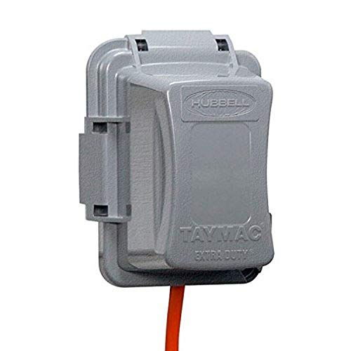 TayMac MM720G 1-Gang Horizontal or Vertical Weatherproof Jumbo Extra Duty While in Use Cover , Gray - Image 1