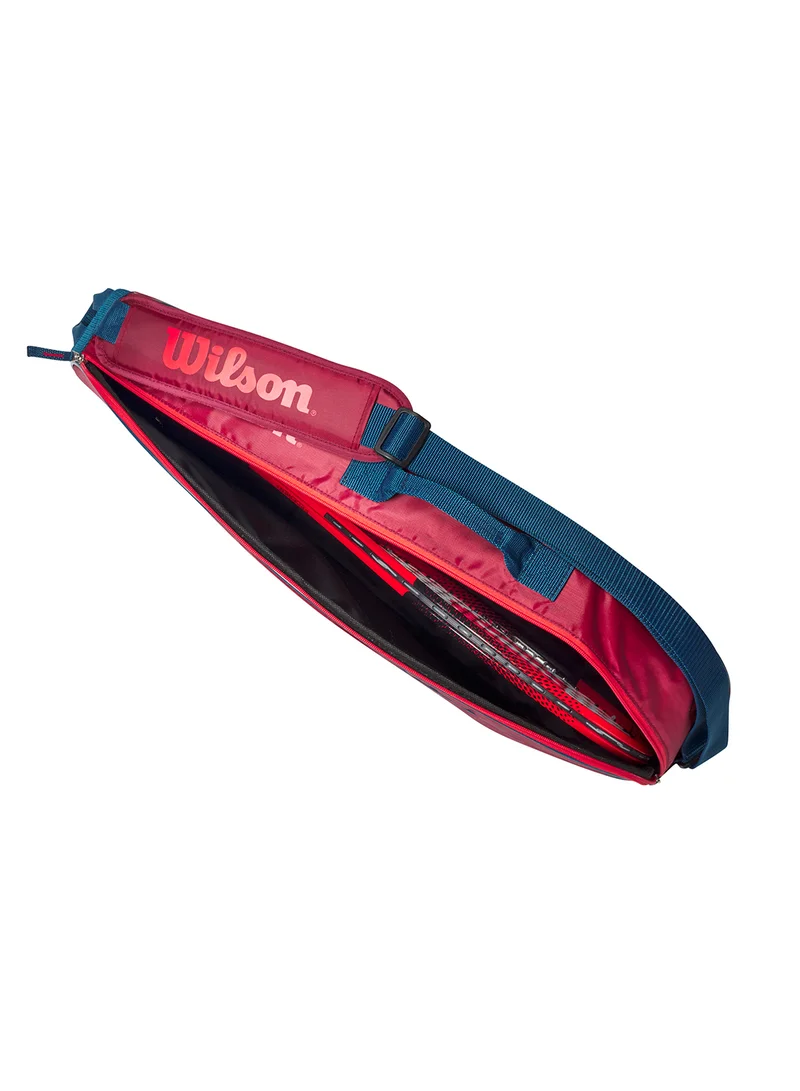 Wilson Junior Red Tennis Racket Bag, Holds up to 3 Rackets