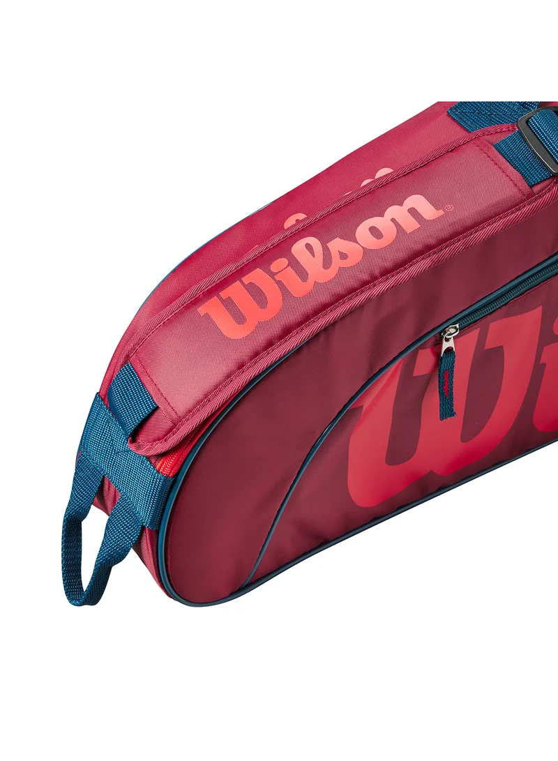 Wilson Junior Red Tennis Racket Bag, Holds up to 3 Rackets