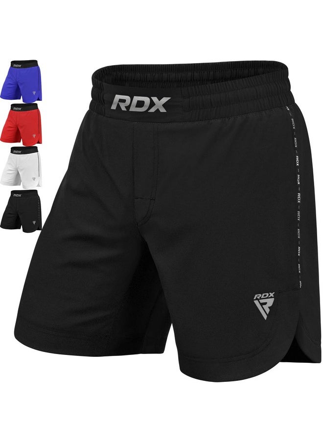 ار دي اكس - شورت RDX MMA للتدريب والكيك بوكسينج - شورت قتال للفنون القتالية والقتال في القفص والمواي تاي والجوجيتسو البرازيلي والملاكمة والمصارعة باللون الأسود - Image 1