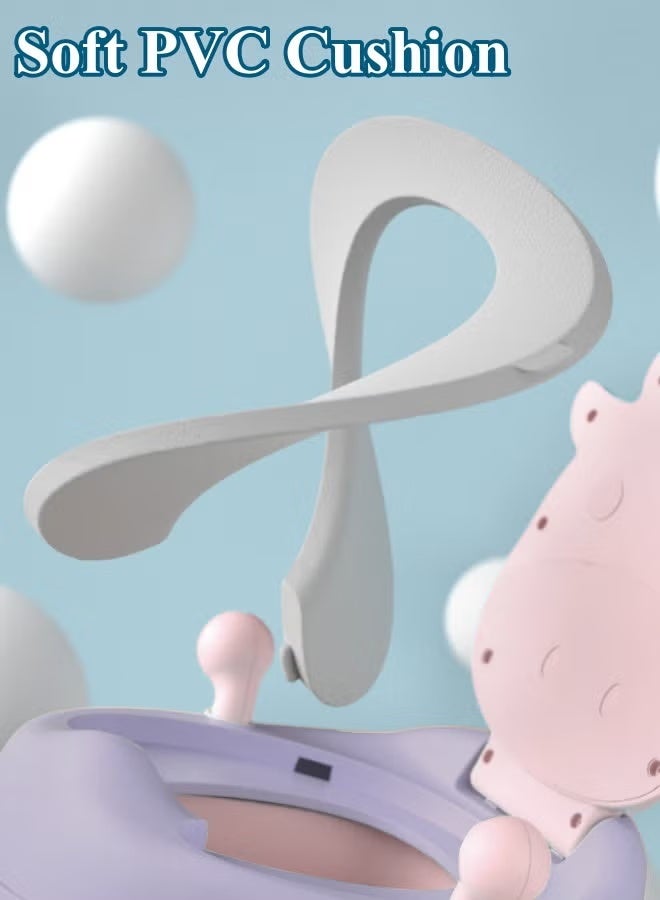 Berma Baby مرحاض الأطفال، مرحاض تدريب على استخدام المرحاض، كرسي مرحاض للأطفال الصغار مع مقعد ناعم، مرحاض قابل للإزالة، غير قابل للانزلاق، مناسب للأطفال الصغار والرضع والأطفال، مناسب للأولاد والبنات (بقرة وردية) - Image 4