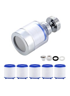 KIIUMI Sink Filter Water Faucet,Universal 360°Rotating Bathroom Sink Filter with 5 Filter Element,Kitchen Faucet Water Filter， for Home Kitchen&Bathroom  - Image 1