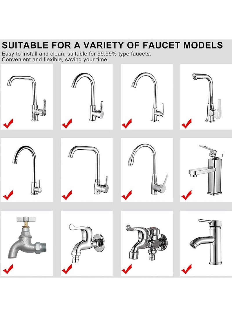 KIIUMI Sink Filter Water Faucet,Universal 360°Rotating Bathroom Sink Filter with 4 Filter Element,Kitchen Faucet Water Filter， for Home Kitchen&Bathroom - Image 5