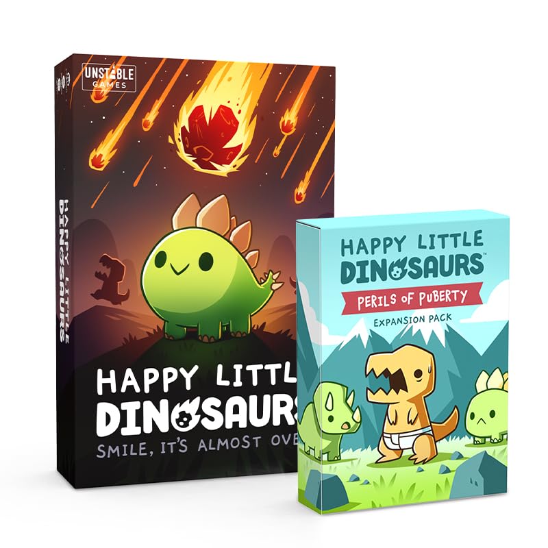 Unstable Games: Happy Little Dinosaurs Perils of Puberty Expansion Card Game - Great for Family Game Night - Image 2