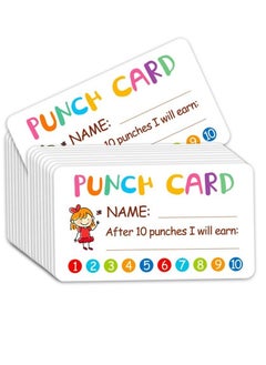 SYOSI Reward Punch Cards, 100pcs Reward Incentive Card for Teacher, Behavior Chart for Kids, Homeschool Classroom Supplies for Motivation 2" x 3.5"  - Image 1