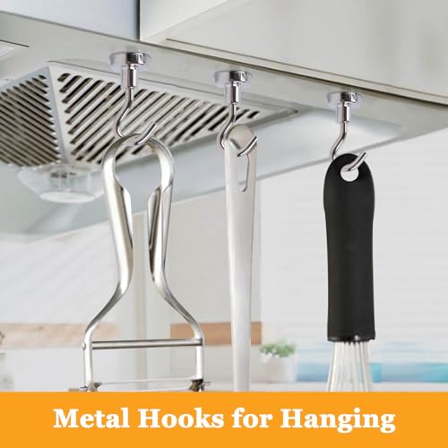 MIN CI 30Pcs Super Strong Magnetic Hooks, 25lbs Magnetic Hook Heavy Duty for Hanging, Rare Earth Neodymium Magnet Hooks, for Cruise Ship Camping Grill Kitchen Fridge Garage Wall - Image 5