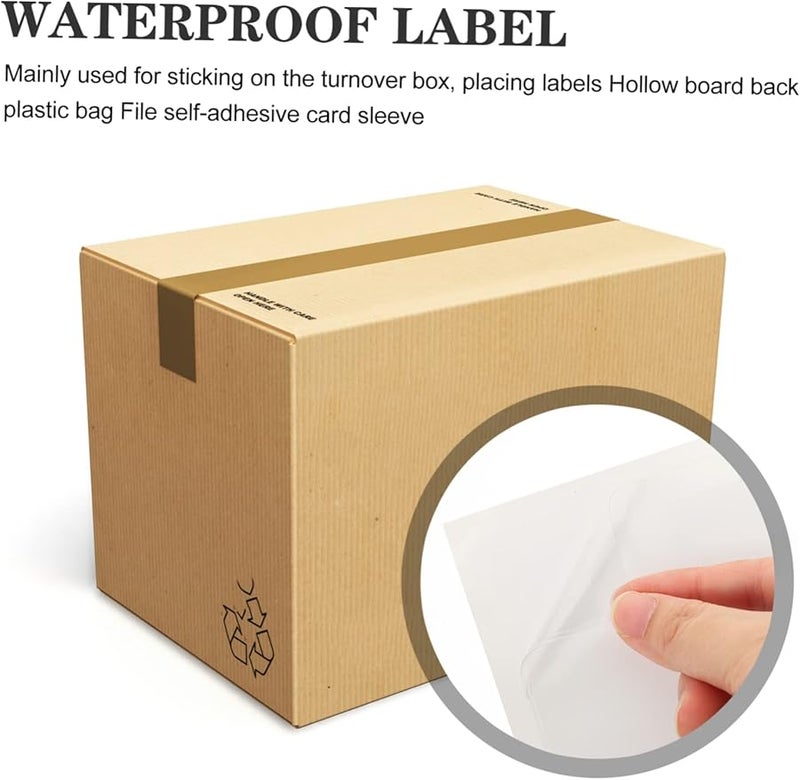 Self Adhesive Index Card Pockets Label Sleeves for Office School Supplies - Image 3