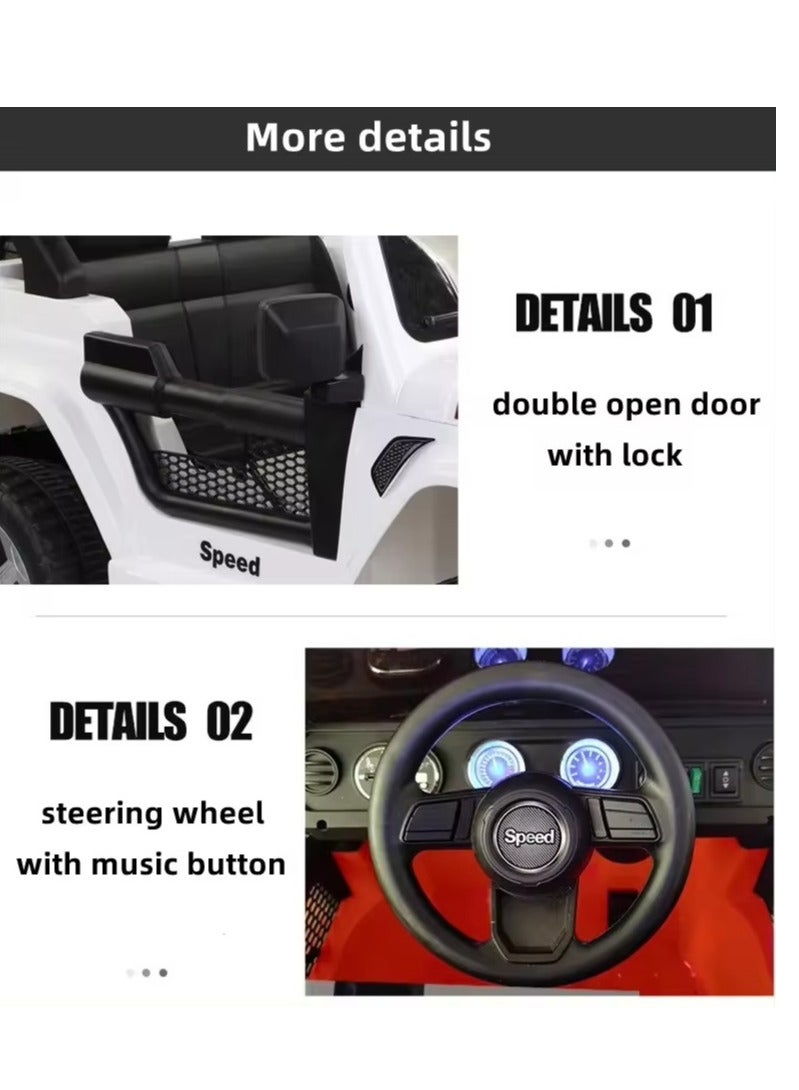 MULHEM Double Power Large Jeep Electric Car for Kids 2-7 Years Remote And Manual Control Gender Neutral 12V Motors - Image 4